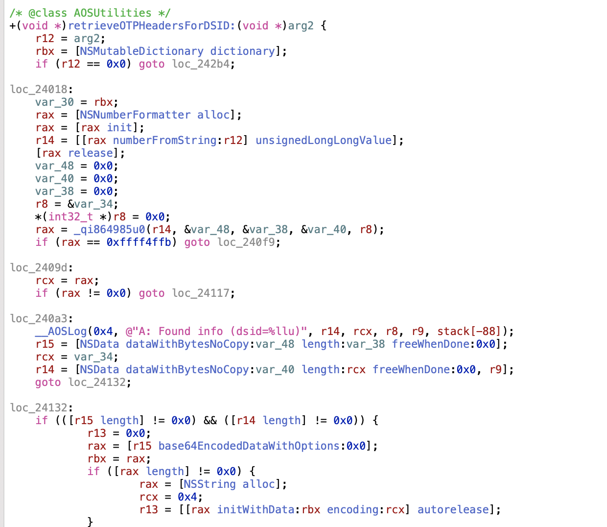 AOSUtilities Decompilation